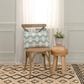 Rizzy Home 14" x 20" Diamond and Striped Down Filled Lumbar Pillow in Ivory and Teal, , large