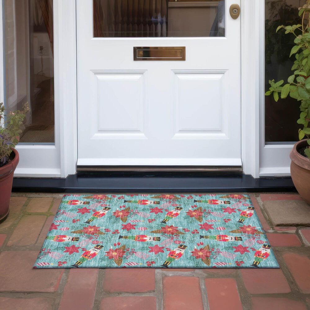 Dalyn Rug Company Wonderland WN30 2&#39;6&quot; x 3&#39;10&quot; Teal Indoor/Outdoor Area Rug, , large