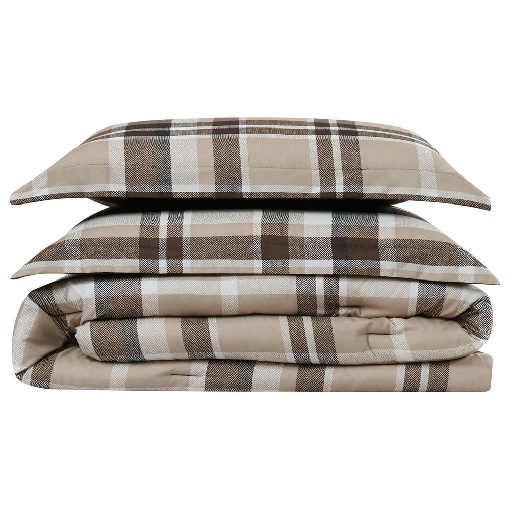 Pem America Truly Soft Paulette 3-Piece Full/Queen Comforter Set in Taupe, , large