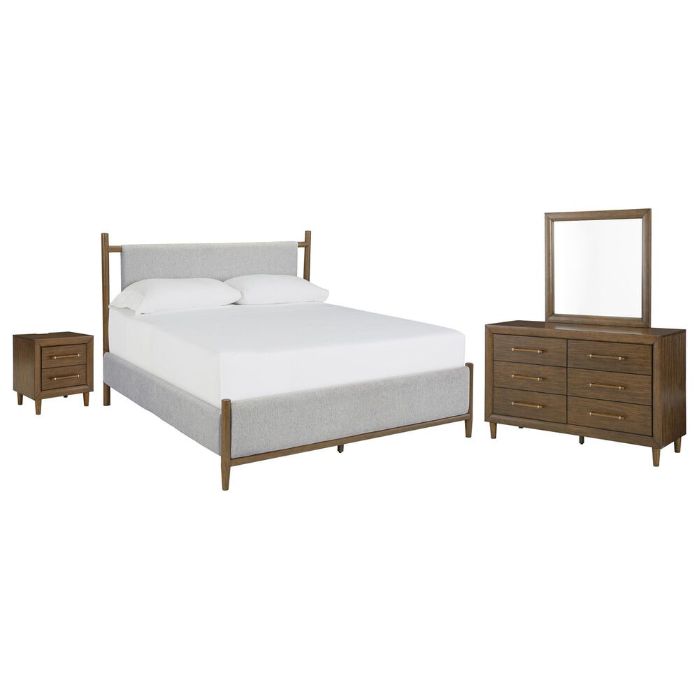 Ashley Lyncott 4-Piece King Bedroom Set in Brown, , large