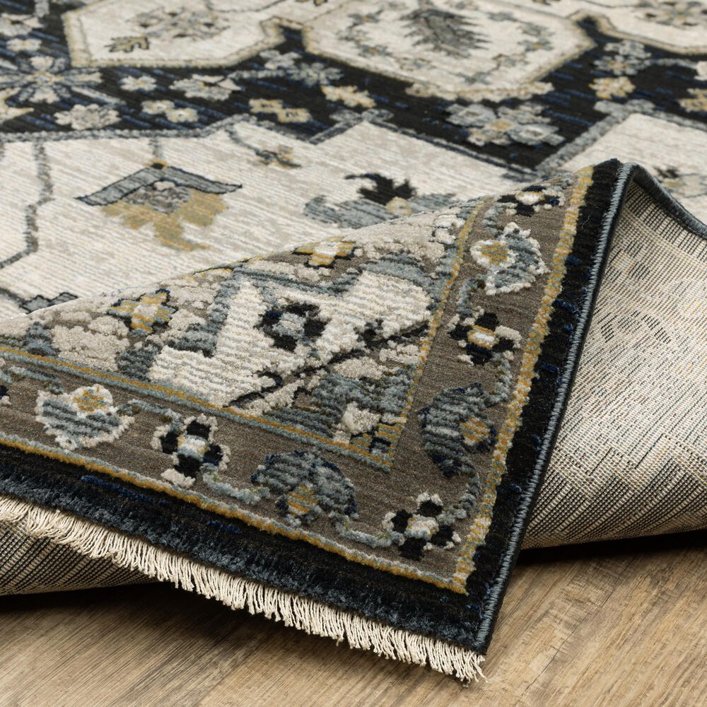 Oriental Weavers Keira Blue and Grey 9&#39;10&quot; x 12&#39;10&quot; Area Rug, , large