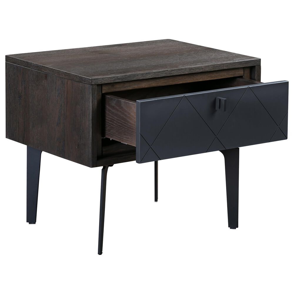 Blue River Cross 1 Drawer Nightstand in Dark Gray, , large