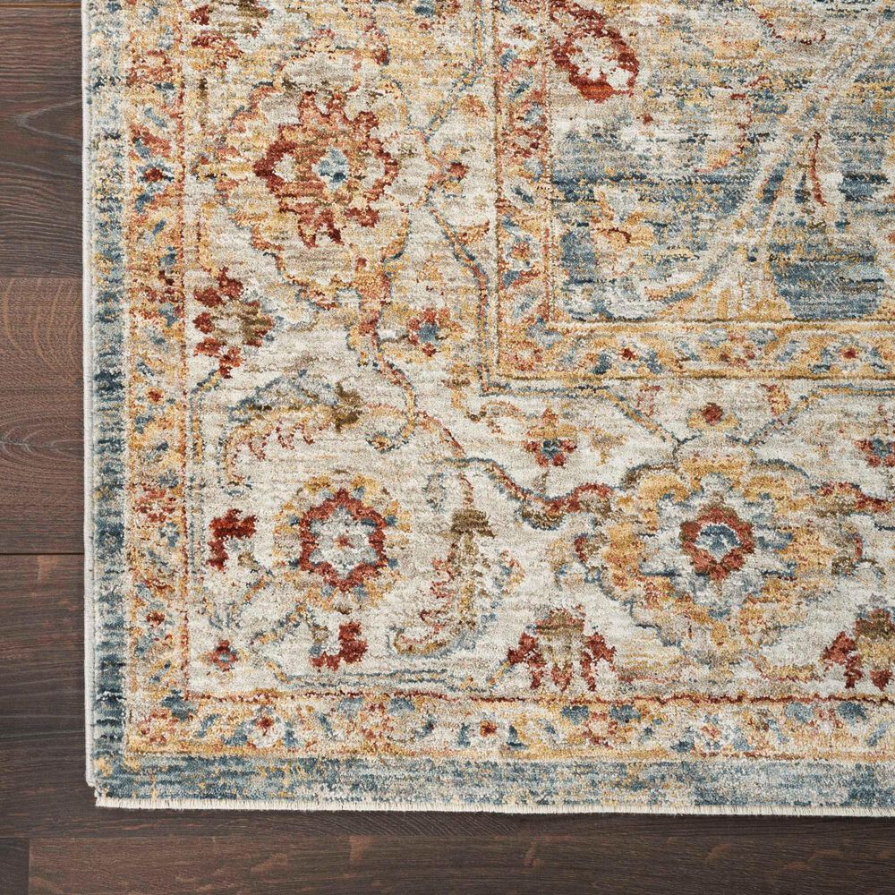 Nourison Sahar SHR03 2&#39;3&quot; x 10&#39;2&quot; Blue Runner, , large