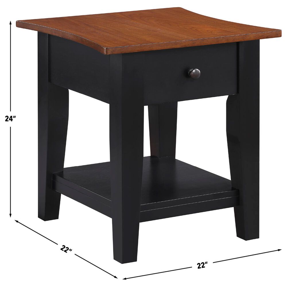 Crystal City Joplin End Table in Walnut and Ebony, , large