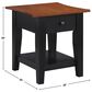 Crystal City Joplin End Table in Walnut and Ebony, , large