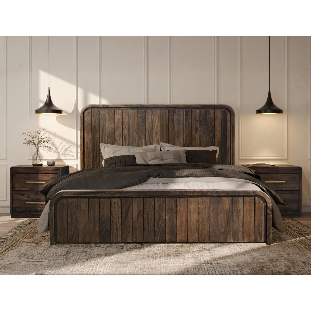 Fallridge Mezquite 2 Drawer Nightstand in Black, , large