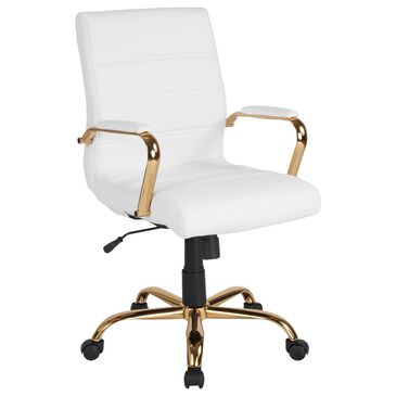 Flash Furniture Executive Swivel Chair in White, , large