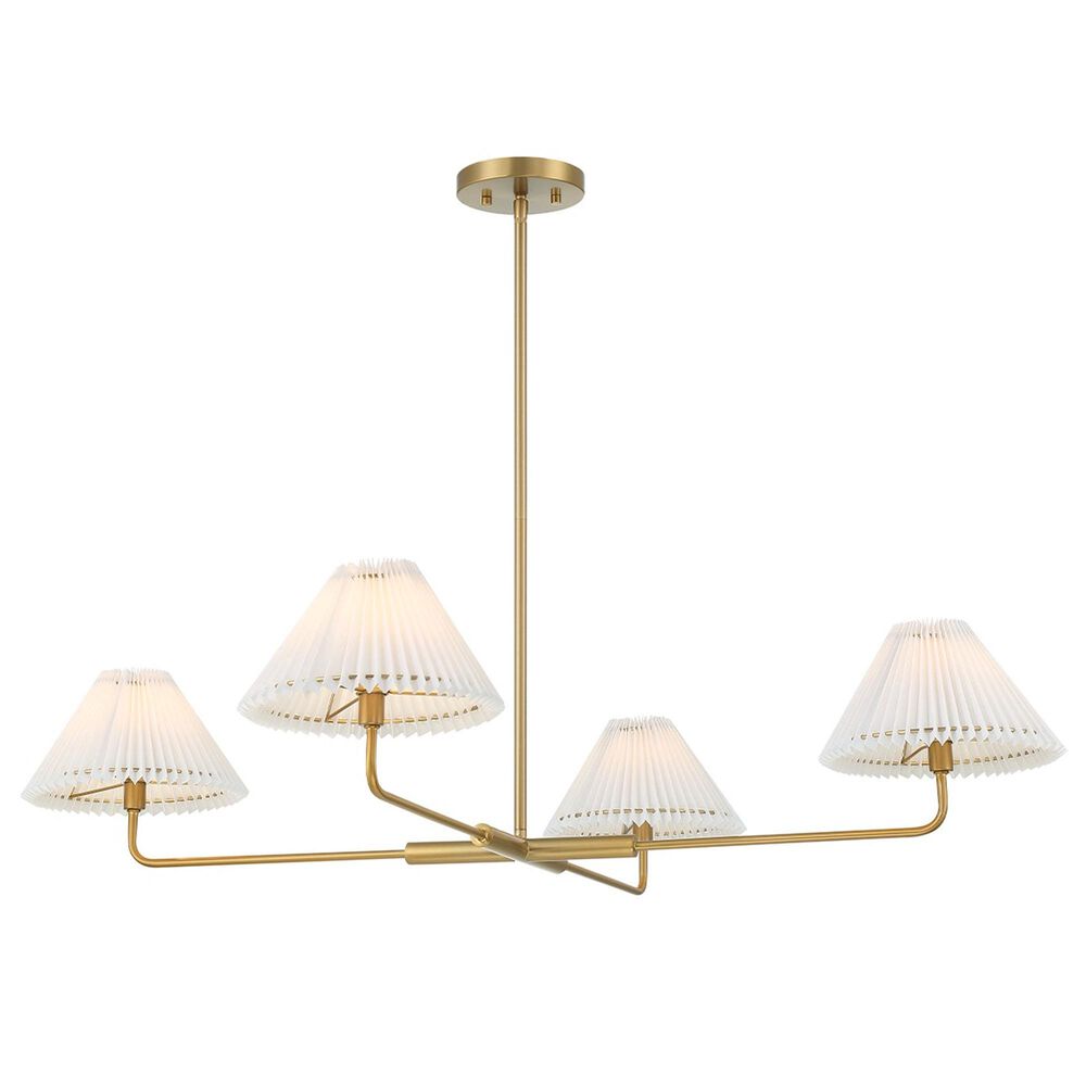 Savoy House 4 Light Chandelier in Natural Brass, , large