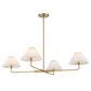 Savoy House 4 Light Chandelier in Natural Brass, , large