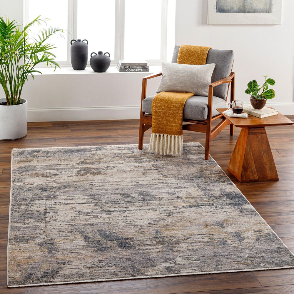 Surya Aida 2&#39;7&quot; x 4&#39;11&quot; Beige, Ivory, Gray, Charcoal, Medium Gray and Tan Area Rug, , large
