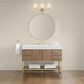37B Mauri 48" Single Bathroom Vanity with Metal Base in Walnut Drift with High-Profile 4" White Composite Stone Top, , large