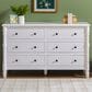 Walker Edison Vivienne 6-Drawer Dresser in White, , large