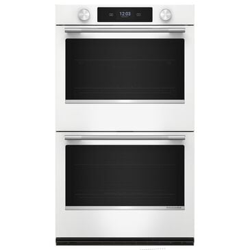 KitchenAid 30" Smart Double Wall Oven with Assisted Cook Cycles in White, , large