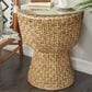 Maple and Jade Seagrass Handmade Woven End Table in Natural Brown, , large