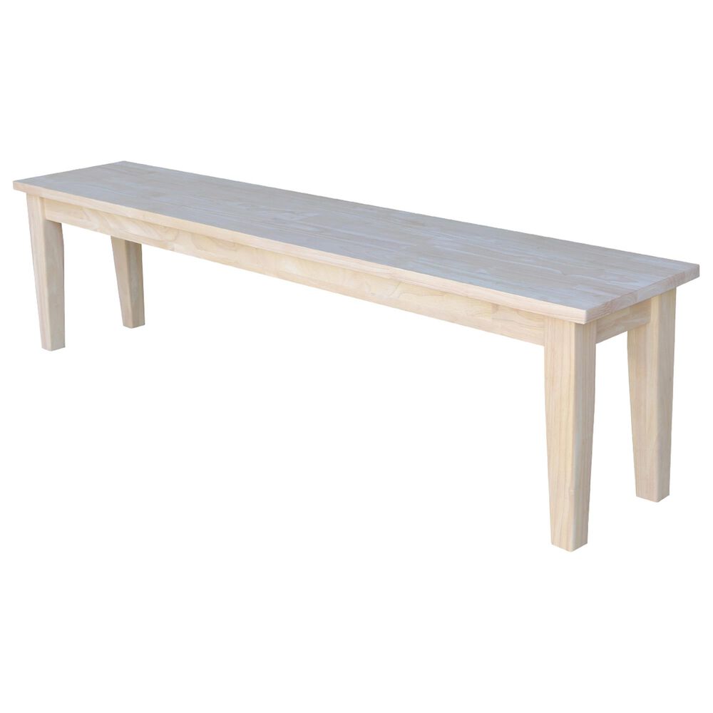International Concepts Shaker Bench in Unfinished, , large