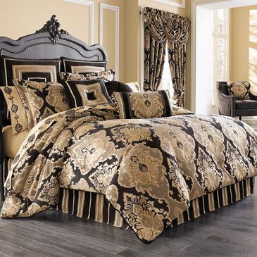 J. Queen New York Bradshaw 4-Piece California King Comforter Set in Black, , large