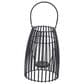 Maple and Jade 8" x 12" Indoor/Outdoor Candle Lantern with Handle in Matte Black and Clear, , large