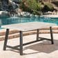Hearth and Haven Carlie Outdoor Dining Table in Grey and Black - Table Only, , large