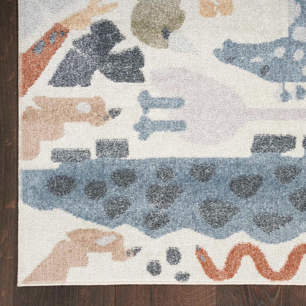 Nourison Astra Machine Washable 6&#39;7&quot; x 9&#39; Ivory Kids Rug, , large
