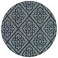 Oriental Weavers Marina 7"10" Round Navy and Ivory Area Rug, , large