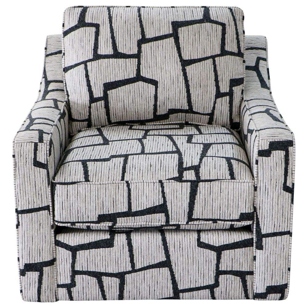 Fulton Home Marley Swivel Chair in Elroy Onyx, , large