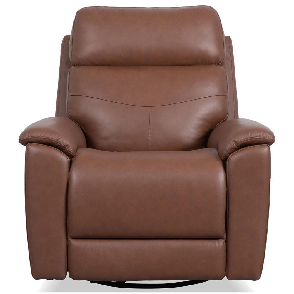 Flexsteel Refined Power Swivel Gliding Recliner with Power Headrest and Lumbar in Hickory, , large