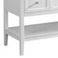 37B Ravello 48" Single Bathroom Vanity Cabinet in Bright White with Marble Top and Backsplash, , large
