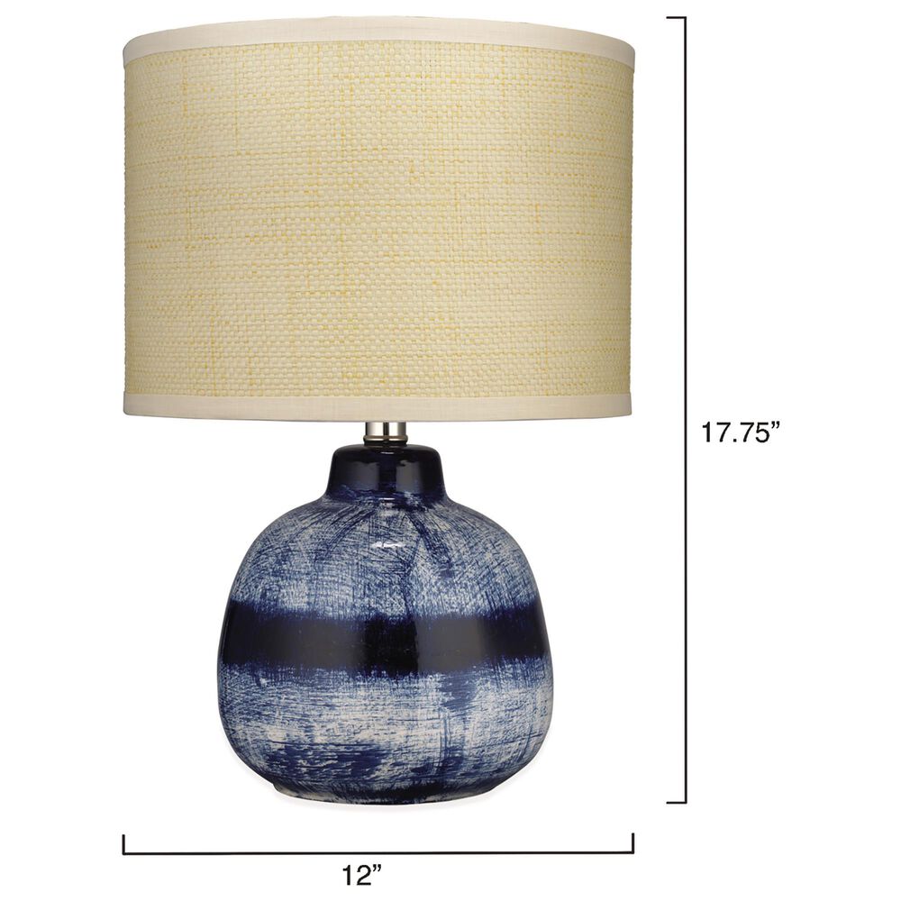 Splendor Living Batik 18&quot; Table Lamp with Cream Shade in Blue, , large