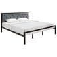 Modway Mia Gray Fabric Upholstered King Platform Bed in Brown, , large