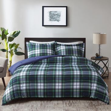 Hampton Park Parkston 3-Piece Full/Queen Comforter Set in Navy, , large
