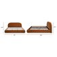 Jennifer Taylor Home Archie Upholstered Platform Bed Frame in Burnt Orange, , large