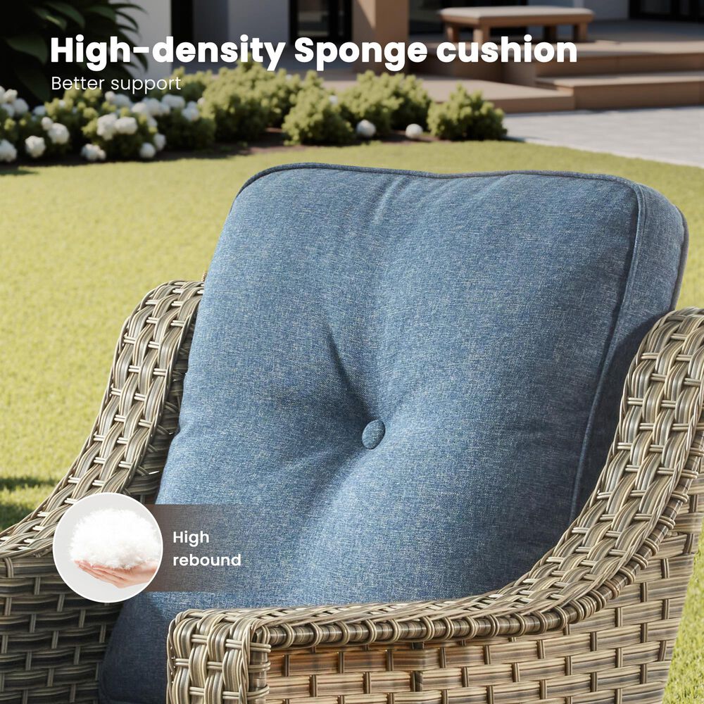 HOMLUX 5-Piece Outdoor Furniture Set in Denim Blue, , large