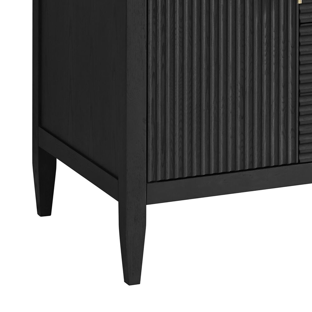 James Martin Vanities Myrrin 60" Double Vanity in Carbon Oak with Single Hole and 3 cm White Zeus Quartz Top &amp; Backsplash, , large