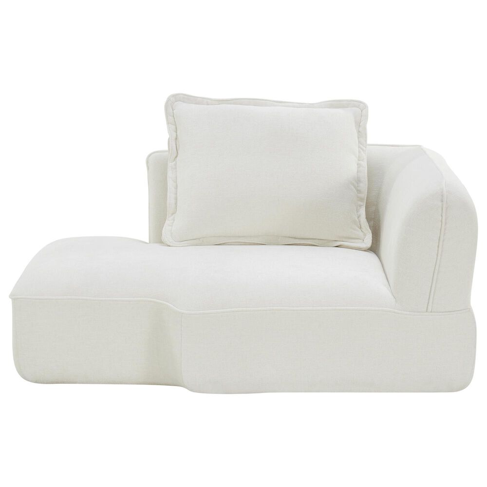 Hearth and Haven 2-Piece Right Facing L-Shaped Sectional Sofa with Pillow Back Cushions in White, , large