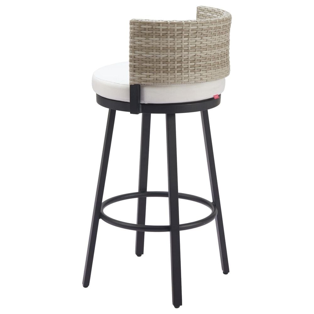 Zuo Modern Midnight Wave Patio Barstool in White, , large