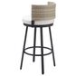 Zuo Modern Midnight Wave Patio Barstool in White, , large