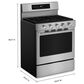 KitchenAid 2-Piece Kitchen Package with 30" Smart Freestanding Gas Range and 30" Over-the-Range Microwave Oven in PrintShield Stainless Steel, , large