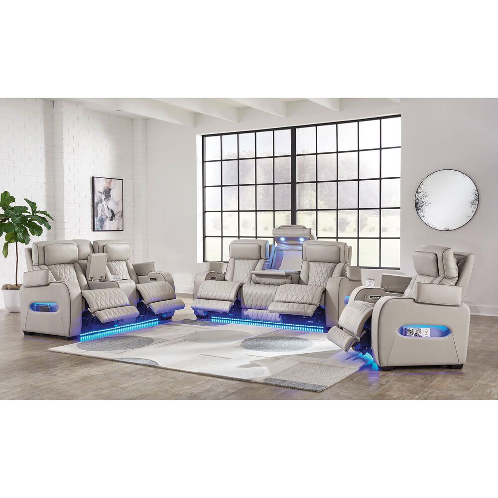 Ashley Boyington 3-Piece Power Reclining Living Room Set in Gray, , large