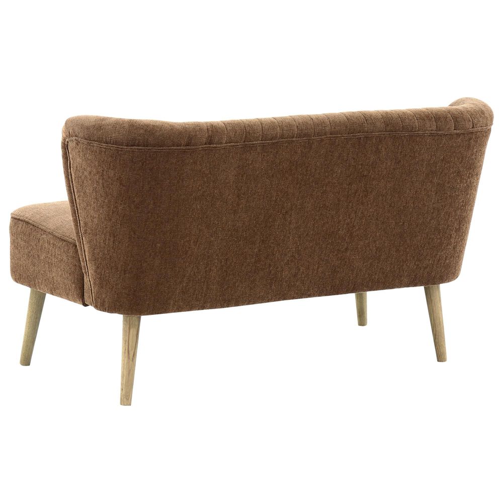 Signature Design by Ashley Collbury Stationary Accent Settee in Cognac Brown, , large
