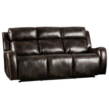 Furniture of America Ivey Power Reclining Sofa in Dark Brown, , large