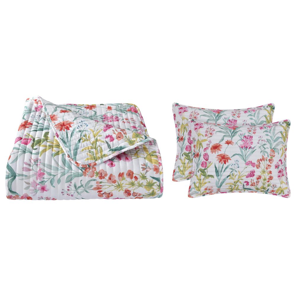 J. Queen Bold Tallulah 3-Piece King/California King Quilt Set in Pink, , large