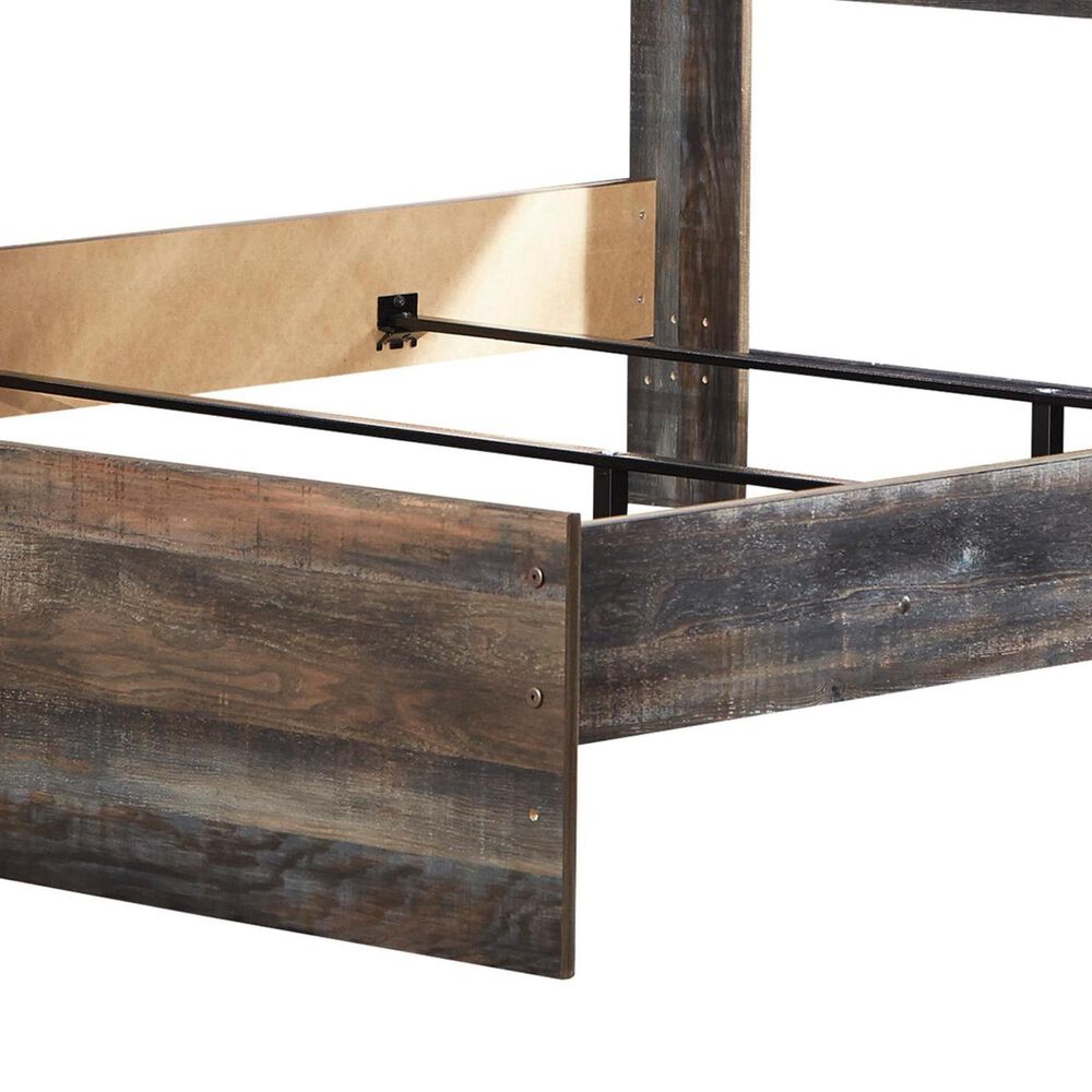 Ashley Drystan King Panel Bed in Rustic Brown, , large
