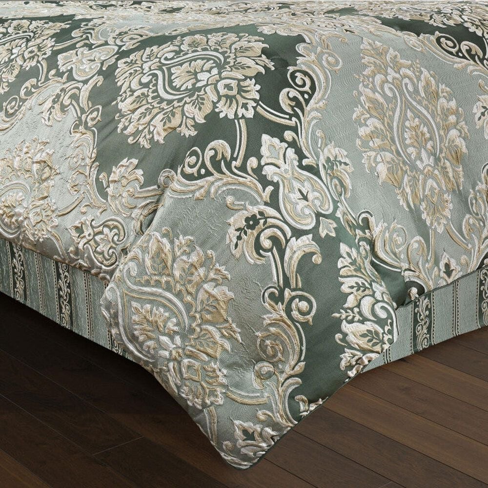 J. Queen New York Alina 4-Piece Queen Comforter Set in Dusty Teal, , large