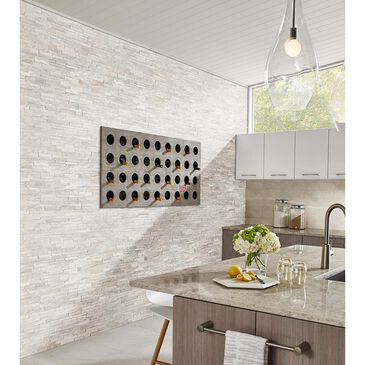 MS International Arctic Mini Stacked White 4.5" x 16" Natural Stone Tile, , large