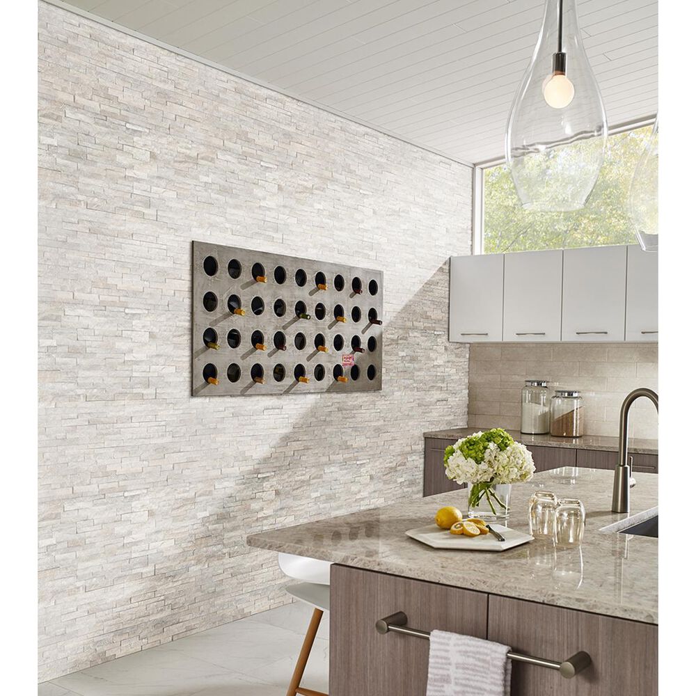 MS International Arctic Mini Stacked White 4.5" x 16" Natural Stone Tile, , large