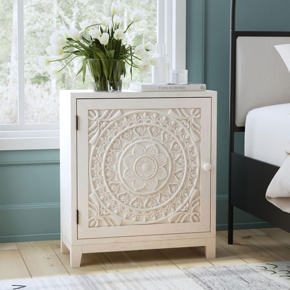 Linon Home Decor Grace Cabinet in Smokey White, , large