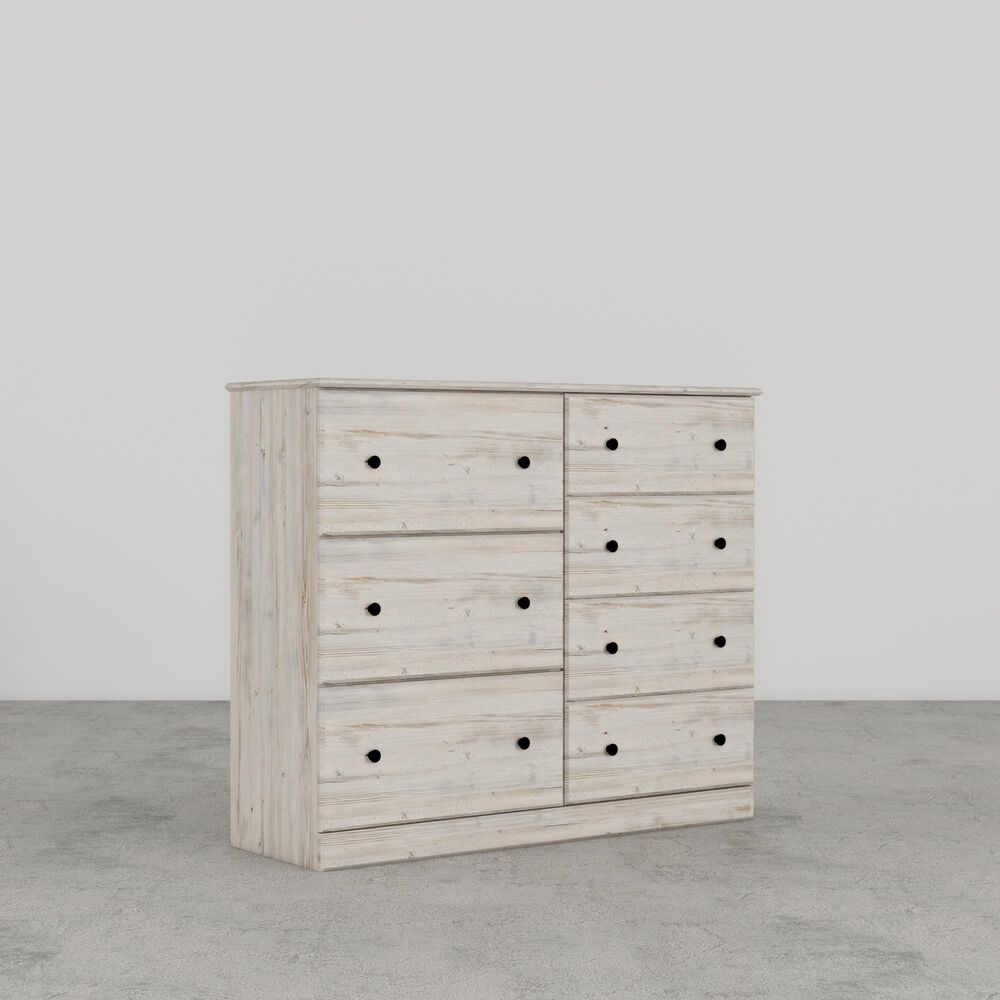 Lemoore Essentials 7 Drawer Dresser Only in Frosted Pine, , large