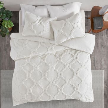 Hampton Park Pacey 3-Piece Full/Queen Duvet Set in White, , large