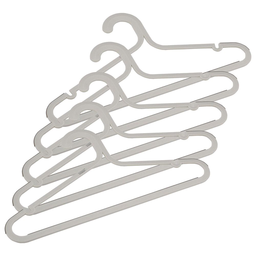 Joseph Joseph Orderly Anti-Tangle Clothes Hangers in Ecru (Set of 5), , large