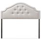 Baxton Studio Cora Full Upholstered Panel Headboard in Greyish Beige, , large